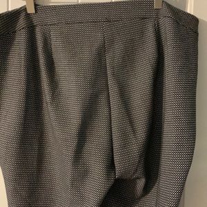 Talbots Black with White check Dress Slacks Pants Size 14 W.